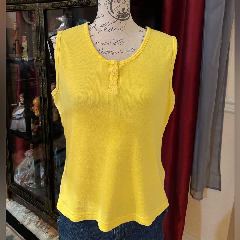 Vintage Basic Editions Yellow Sleeveless Top